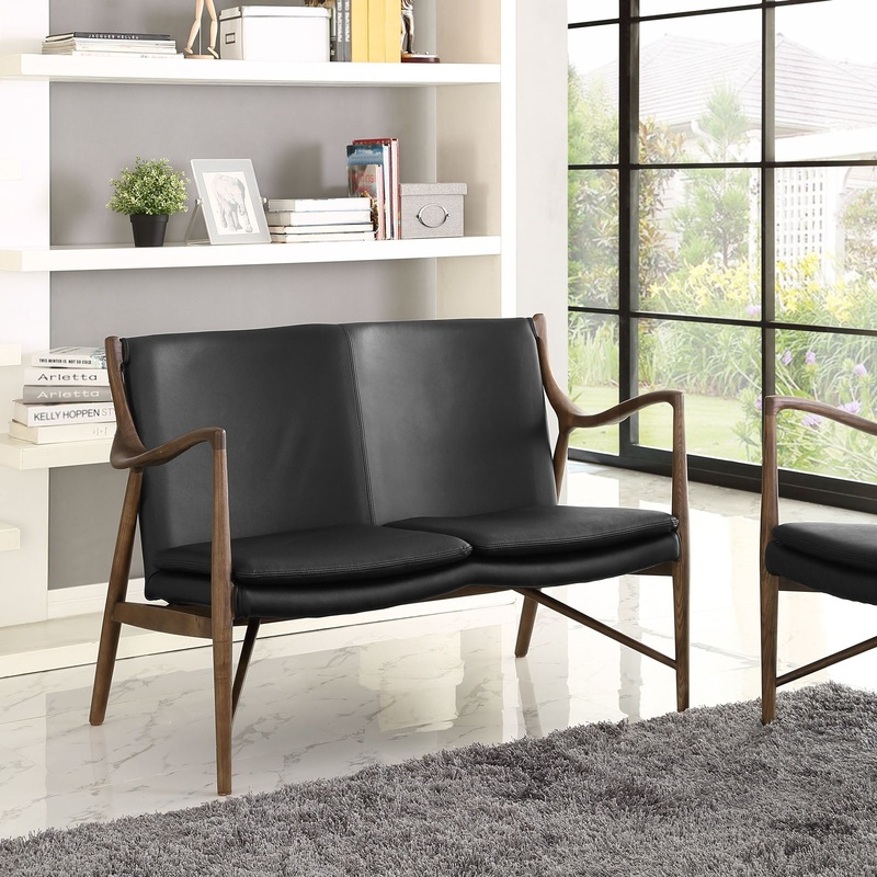 Makeshift Leather Loveseat By Modway - EEI-1664