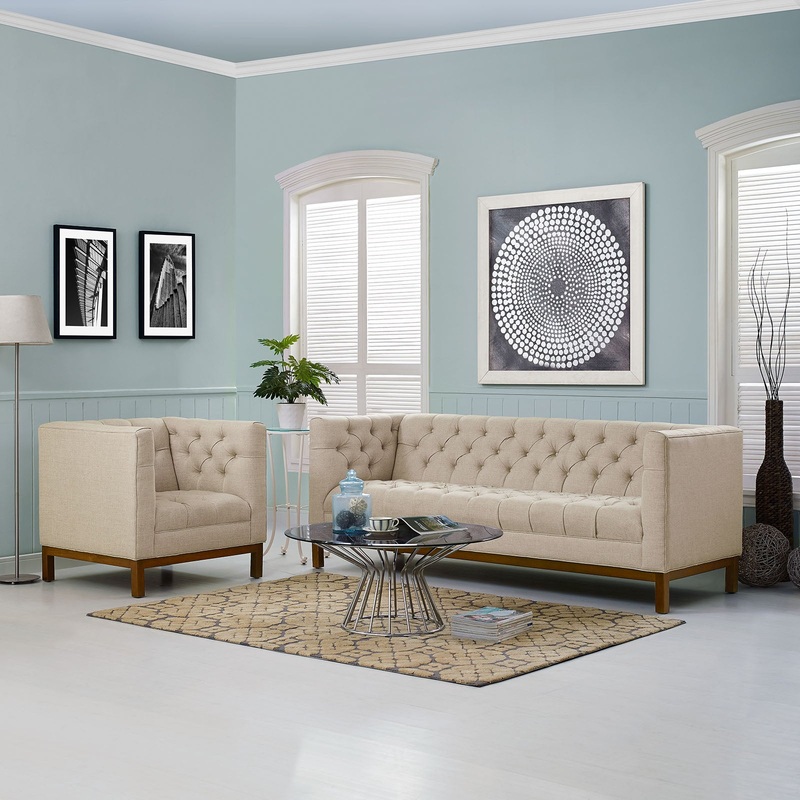 Panache Living Room Set Upholstered Fabric Set of 2 By Modway - EEI-2437