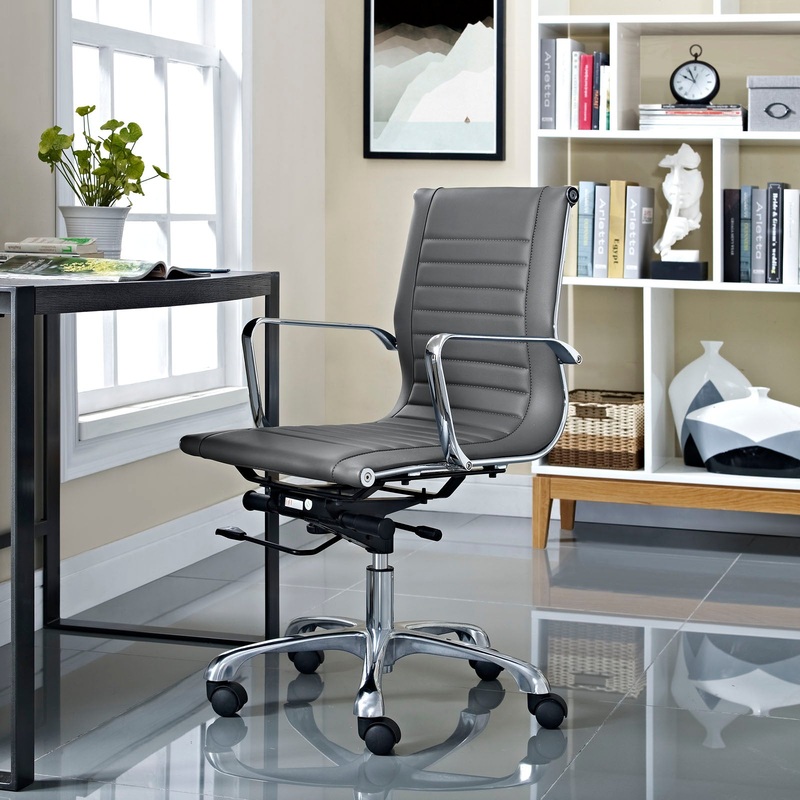 Runway Mid Back Upholstered Vinyl Office Chair By Modway - EEI-1527