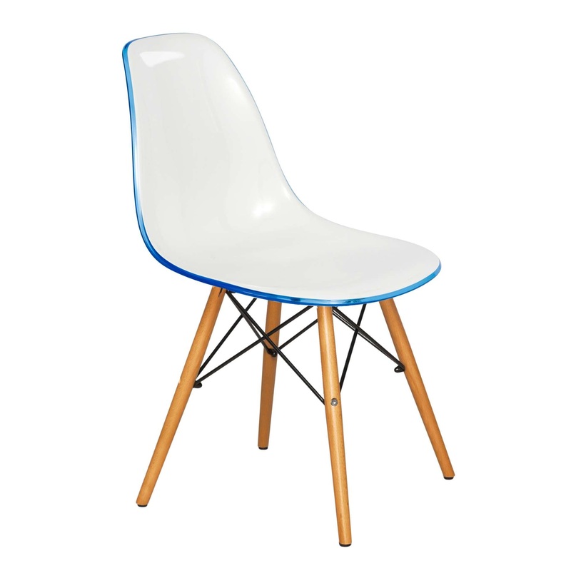 LeisureMod Dover Plastic Molded Dining Side Chair - EP19WBU