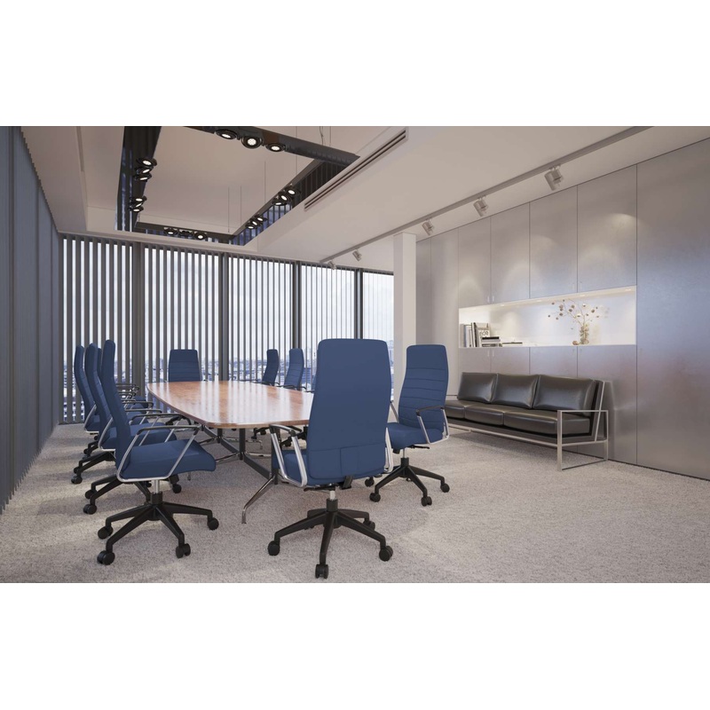 LeisureMod Hilton Modern High-Back Leather Office Chair