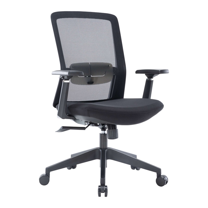 LeisureMod Ingram Modern  Office Task Chair with adjustable armrests