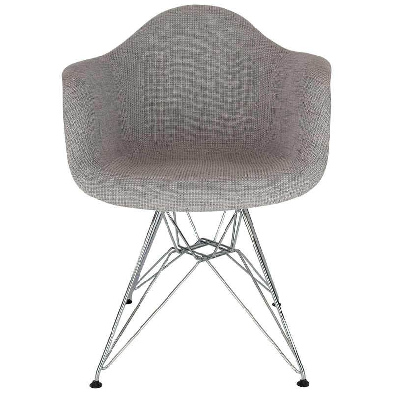 LeisureMod Willow Fabric Eiffel Accent Chair - WM24GRT