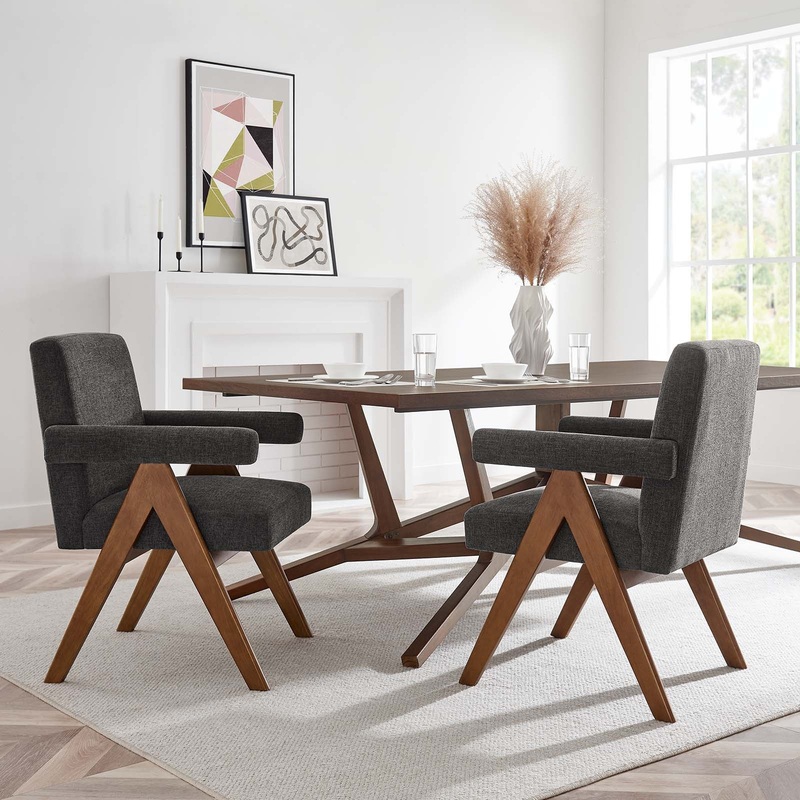 Lyra Fabric Dining Room Chair - Set of 2 By Modway - EEI-6507