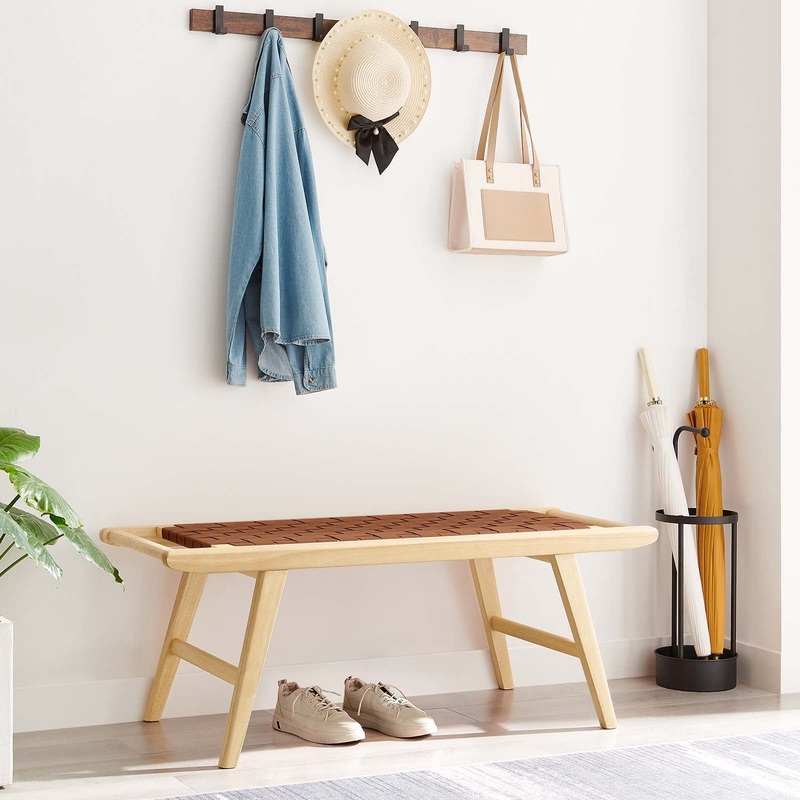 Saoirse 47" Faux Leather Wood Bench By Modway - EEI-6551
