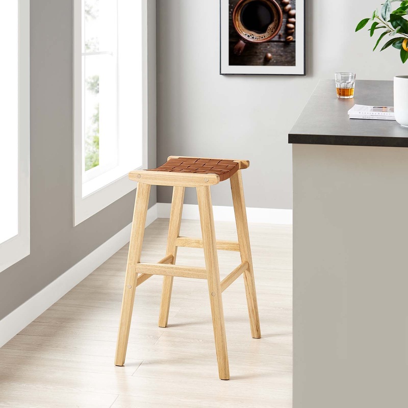 Saoirse Faux Leather Wood Bar Stool - Set of 2 By Modway - EEI-6549