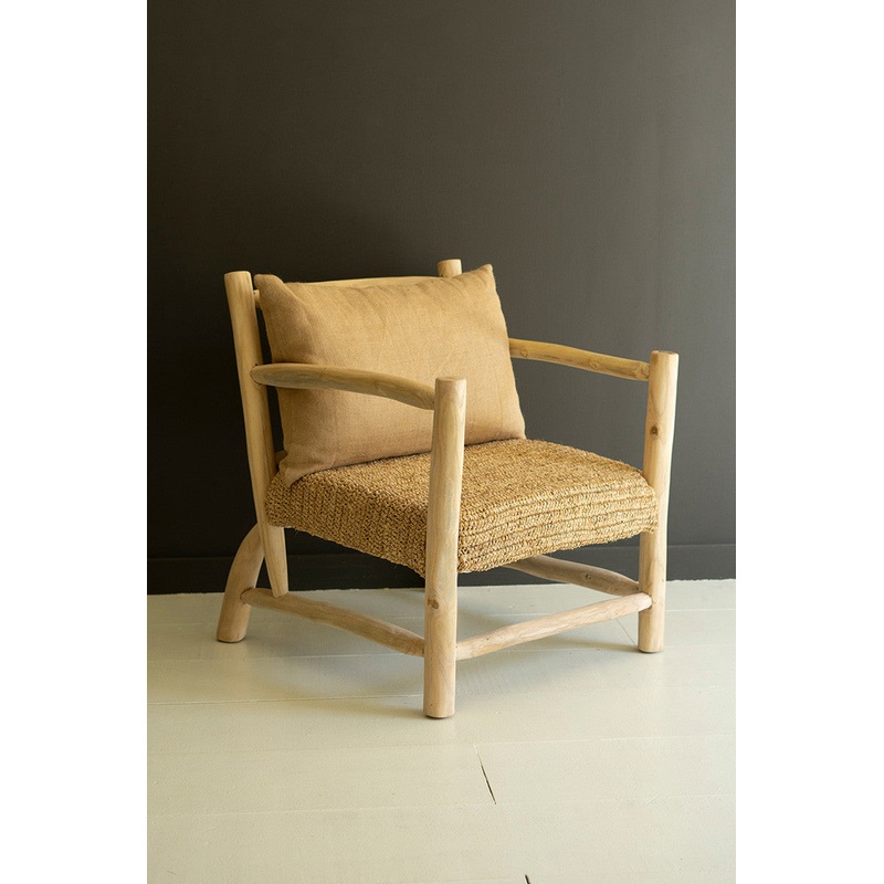 Antionnette Teak Framed Arm Chair With Cushions By Kalalou