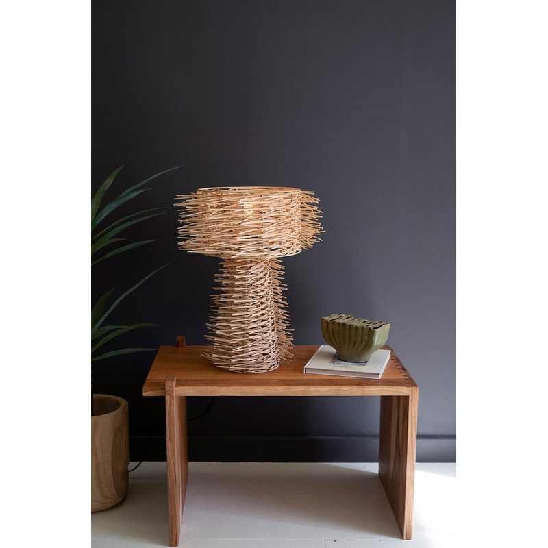 Cane Table Lamp And Shade By Kalalou