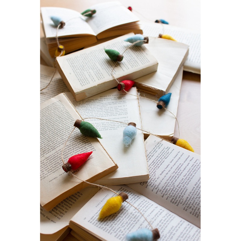 Felt Christmas Bulb Garland (Min 4) By Kalalou