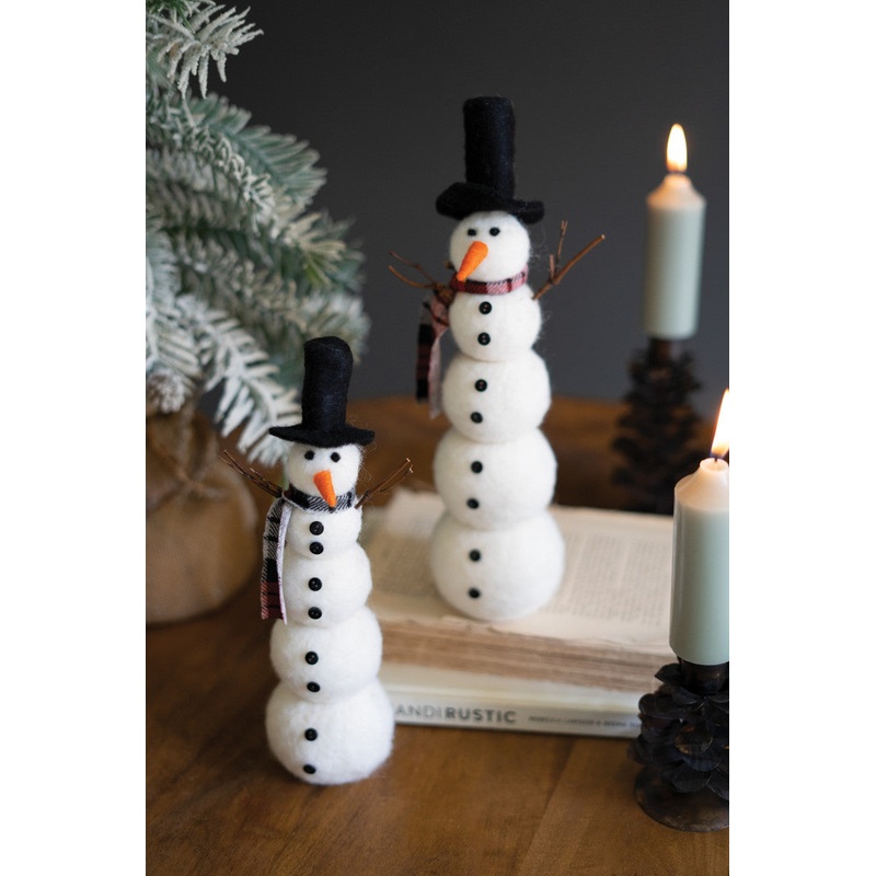 Felt Snowmen (Min 2) Set Of 2 By Kalalou
