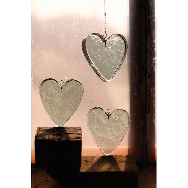 Glass Heart Ornament Set Of 4 By Kalalou