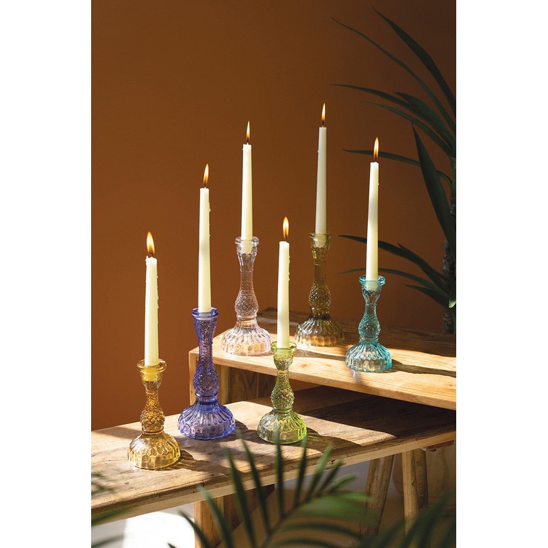 Glass Taper Candle Holders Set Of 6 By Kalalou