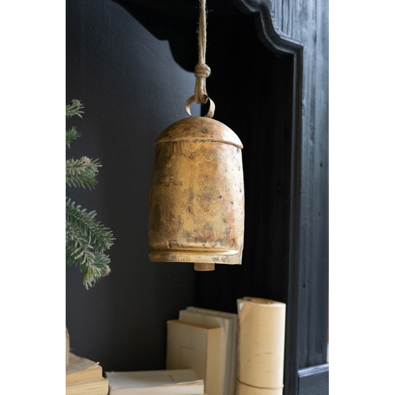 Large Antique Gold Christmas Bell - 12"T (Min 2) By Kalalou