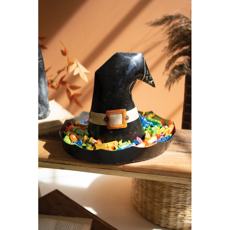 Recycled Iron Halloween Witch Hat Set Of 2 By Kalalou