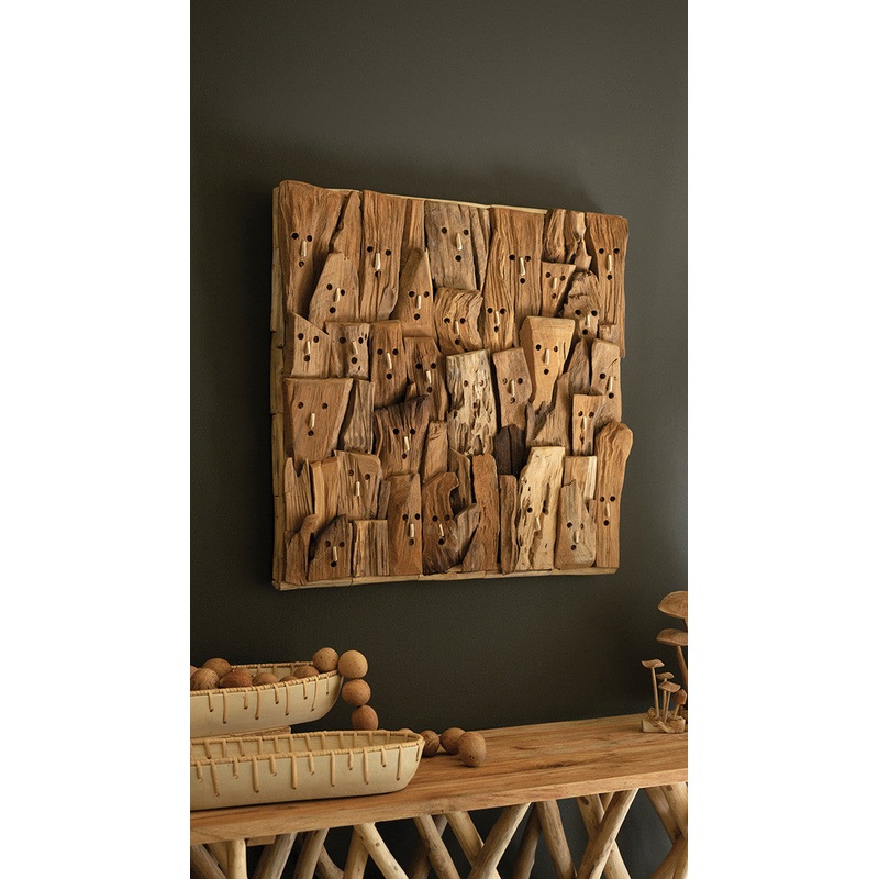 Repurposed Driftwood Faces Wall Art By Kalalou