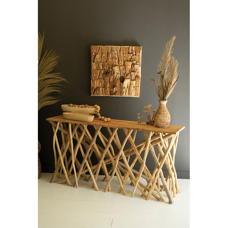 Repurposed Teak Wood Branches Console Table By Kalalou