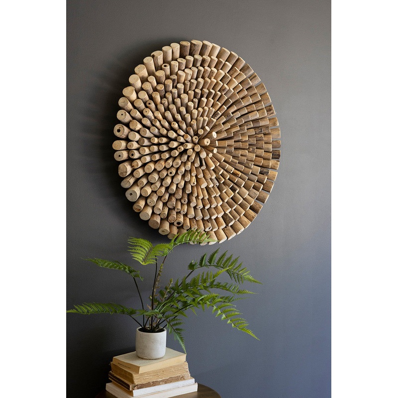 Round Driftwood Wall Art By Kalalou