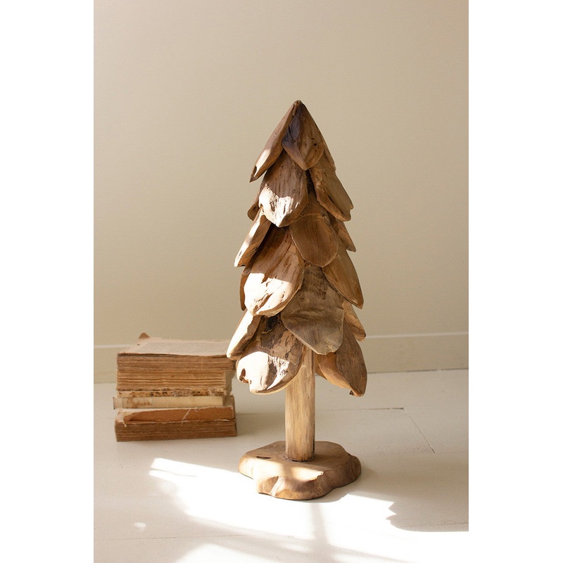 Rustic Teak Christmas Tree - Small By Kalalou