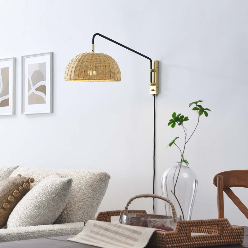 Ulani Rattan Wall Sconce By Modway - EEI-6256