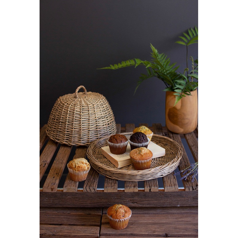 Woven Rattan Dome With Base (Min 2) By Kalalou
