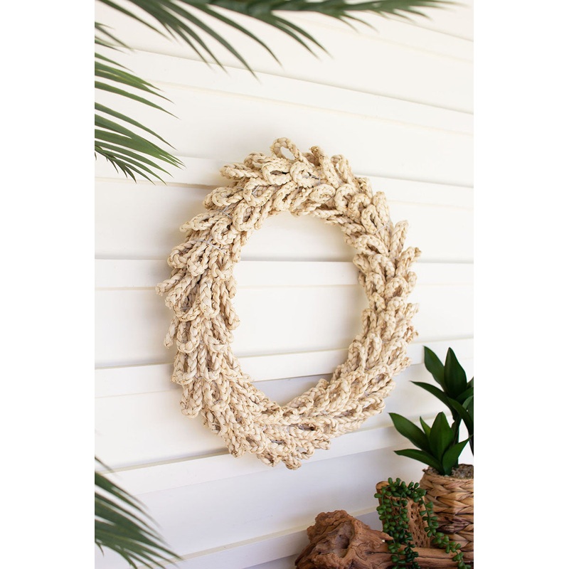 Woven Seagrass Rope Wreath (Min 2) By Kalalou