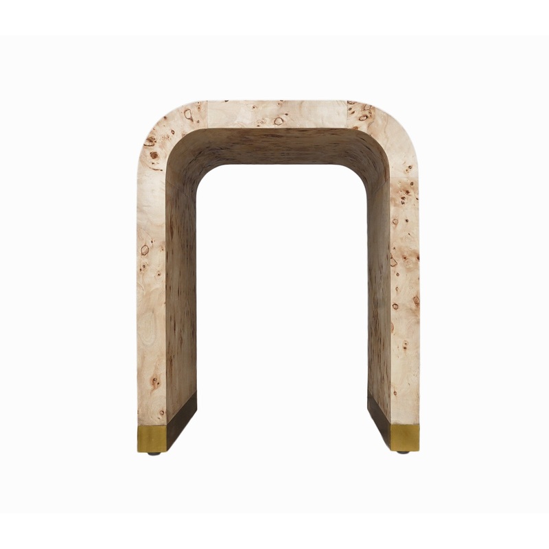 25" Beige Solid Wood Rectangular End Table By Homeroots