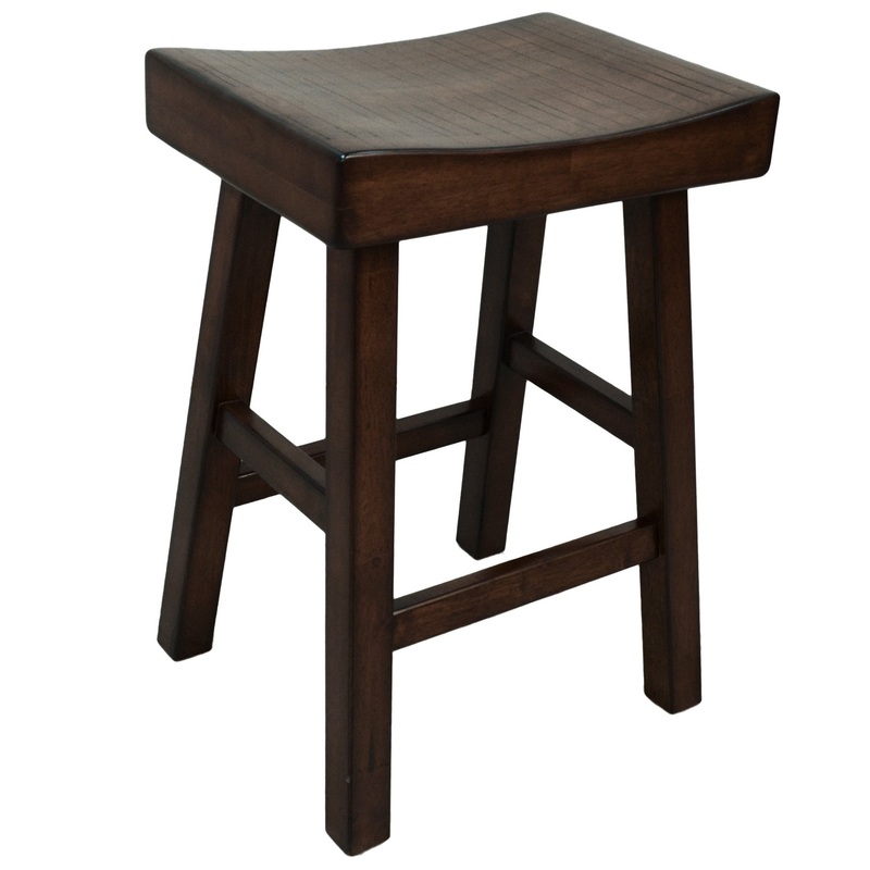 25" Espresso Backless Counter Height Bar Chair With Footrest By Homeroots