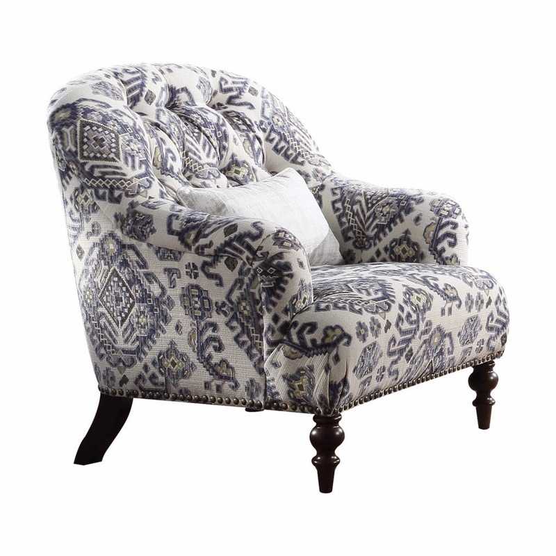 34" Black Tufted Arm Chair By Homeroots