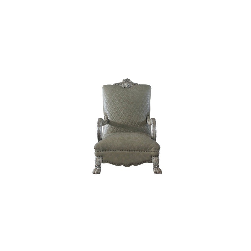 34" Bone Faux Leather Arm Chair By Homeroots