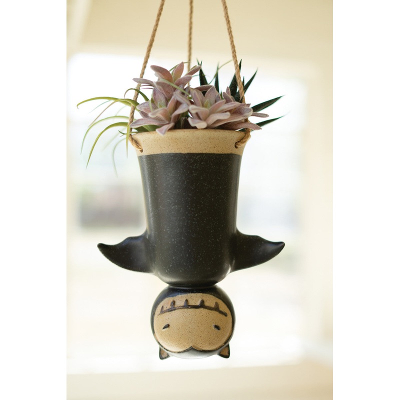 Ceramic Hanging Bat Planter (Min 2) By Kalalou