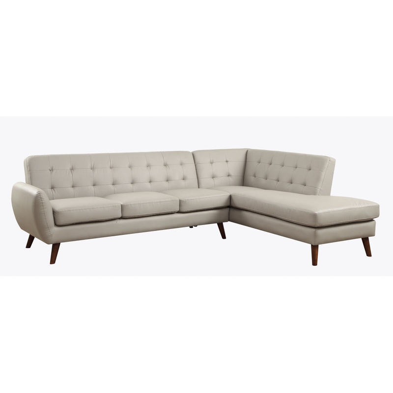 Gray Polyurethane Stationary L Shaped Two Piece Sofa And Chaise By Homeroots