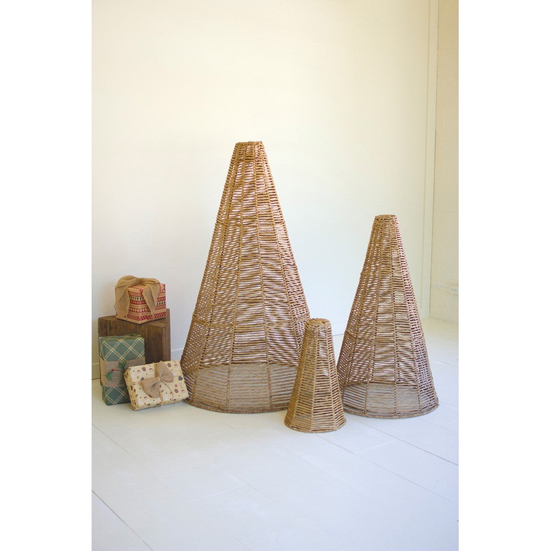 Stacking Seagrass And Iron Topiaries Set Of 3 By Kalalou