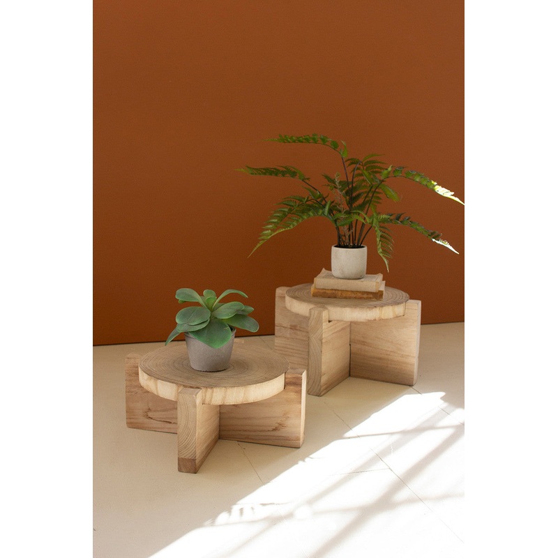 Wooden Display Stools Set Of 2 By Kalalou