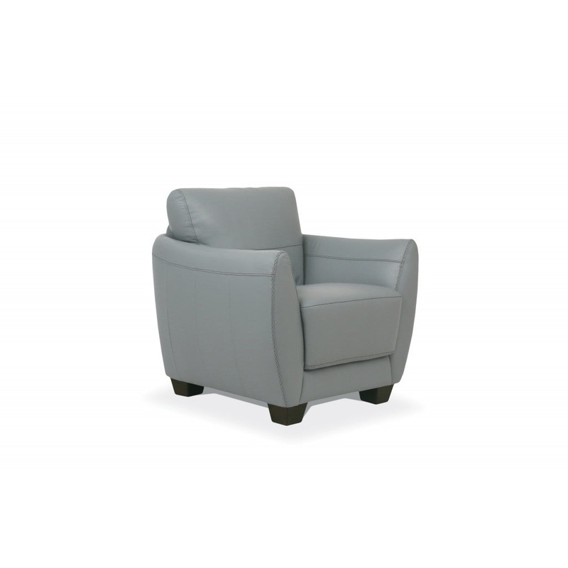 33" Watery Genuine Leather And Black Arm Chair By Homeroots