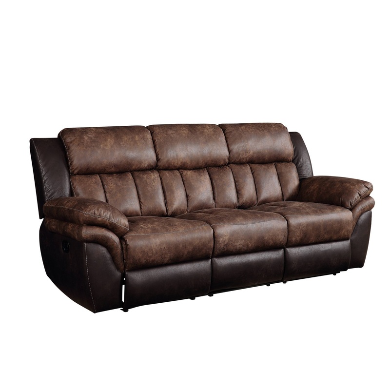 91" Espresso Microfiber And Black Sofa By Homeroots
