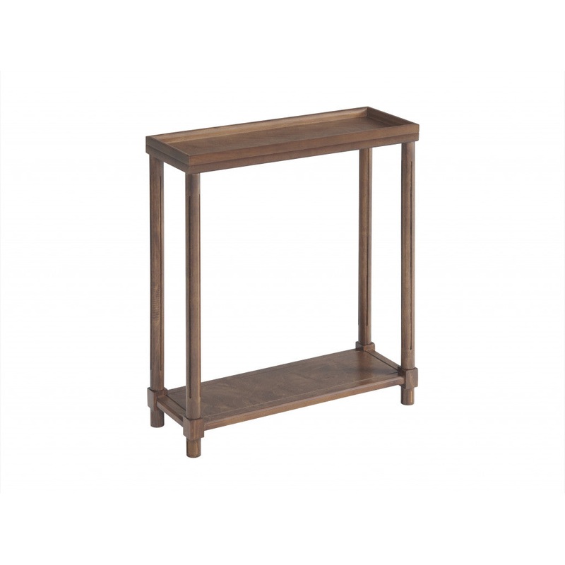 Set Of Two 24" Brown Wood Rectangular End Tables With Shelf By Homeroots