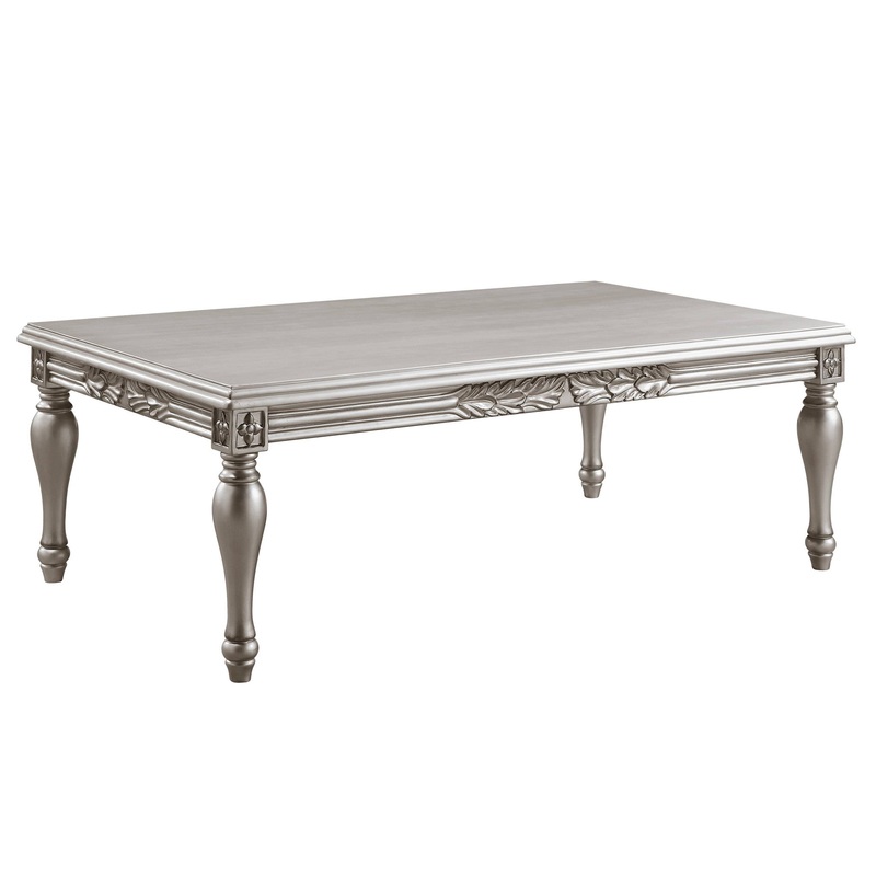 24" Platinum Manufactured Wood Rectangular Coffee Table By Homeroots