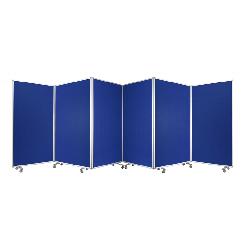 Blue Metal 6 Panel Screen By Homeroots