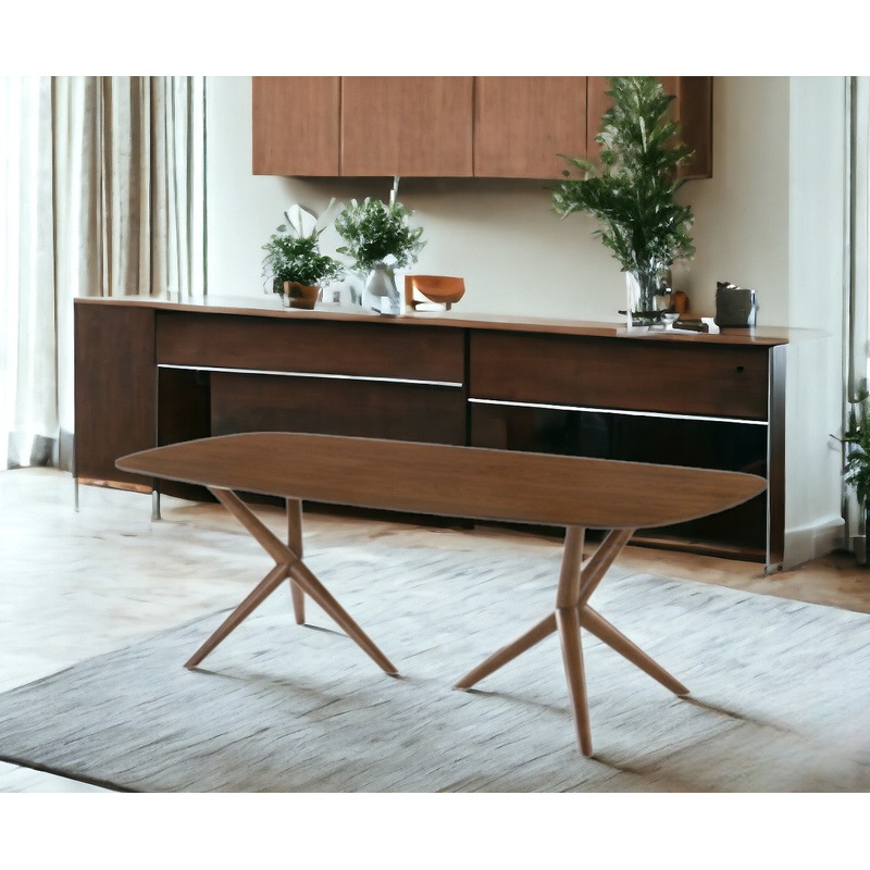 Brown Solid Manufactured Wood Dining Table By Homeroots