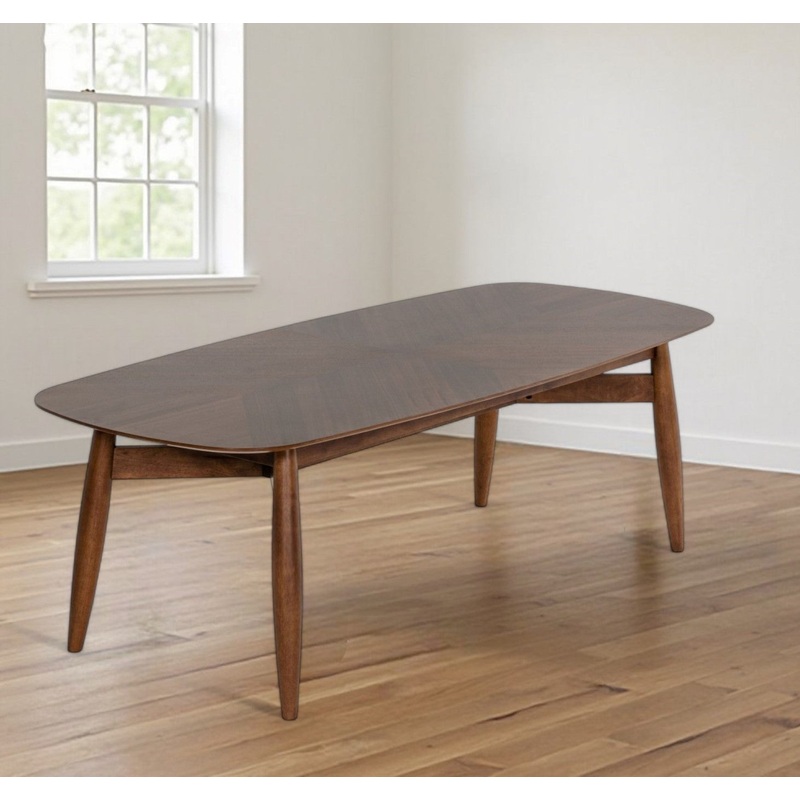 Brown Solid Wood Dining Table By Homeroots