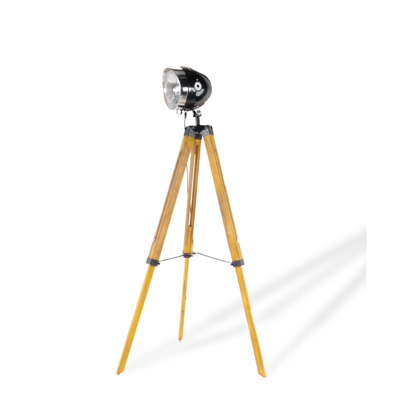 Brown Tripod Floor Lamp With Cone By Homeroots
