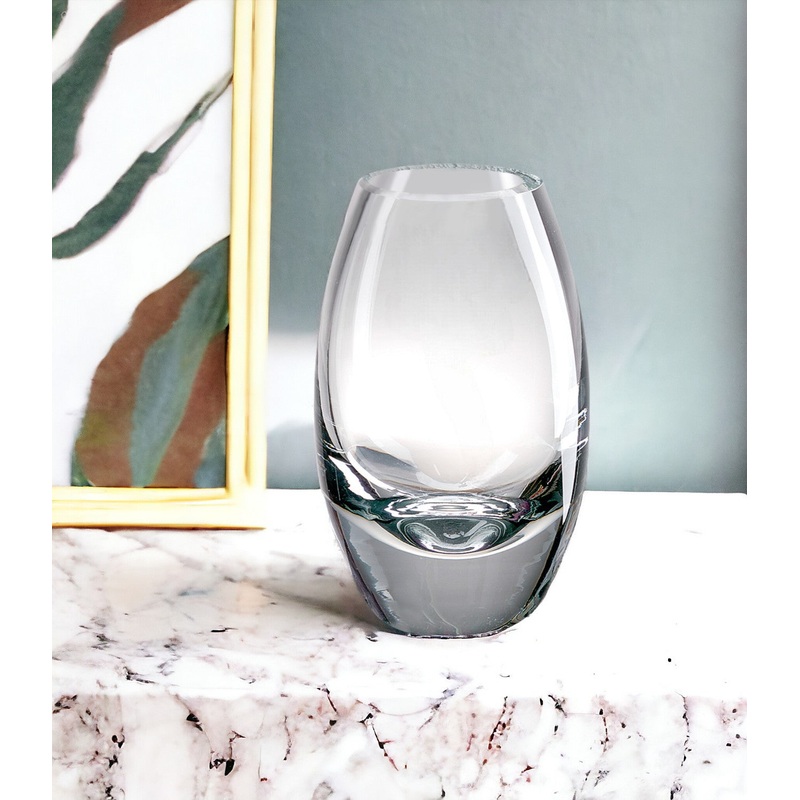 Clear Lead Free Crystal Oval Table Vase By Homeroots