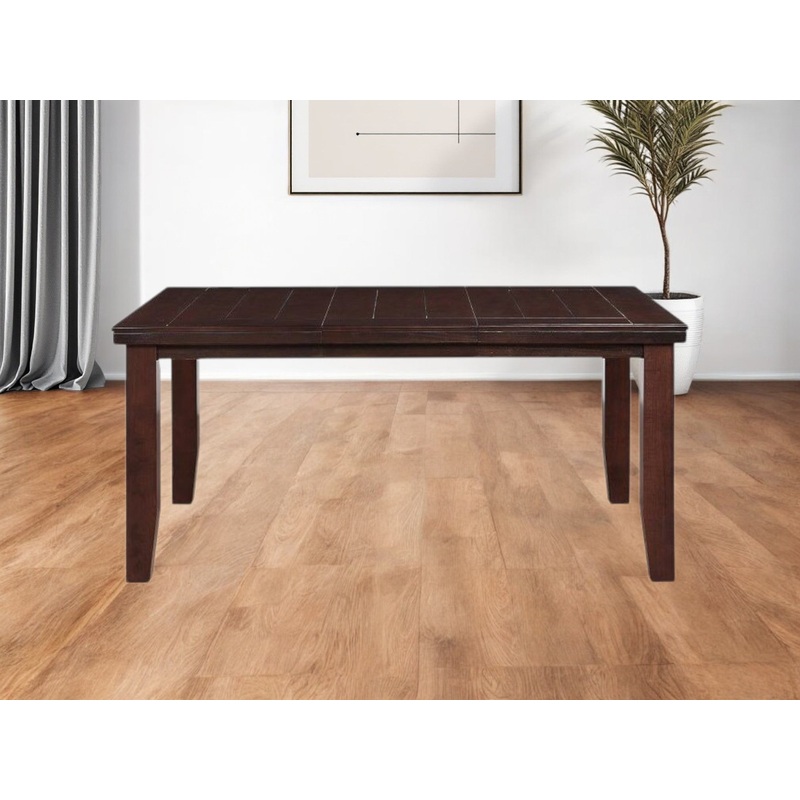 Dark Brown Solid Manufactured Wood Dining Table By Homeroots
