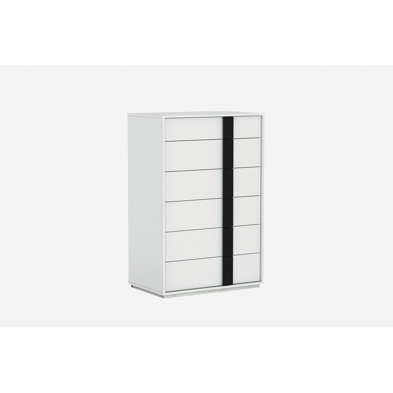 Gloss White Stainless Steel Drawer Chest By Homeroots