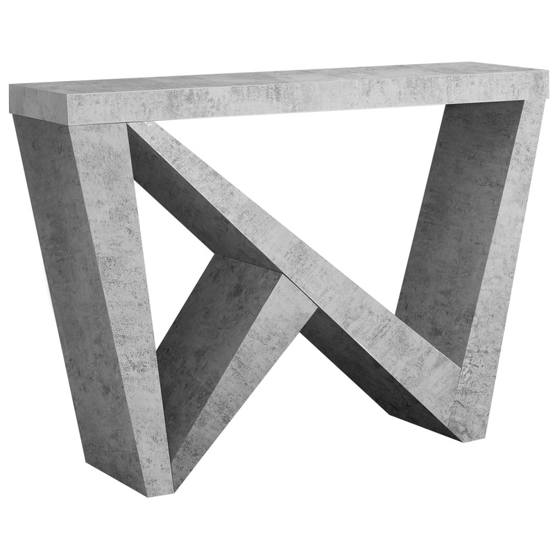 Gray Abstract Console Table By Homeroots
