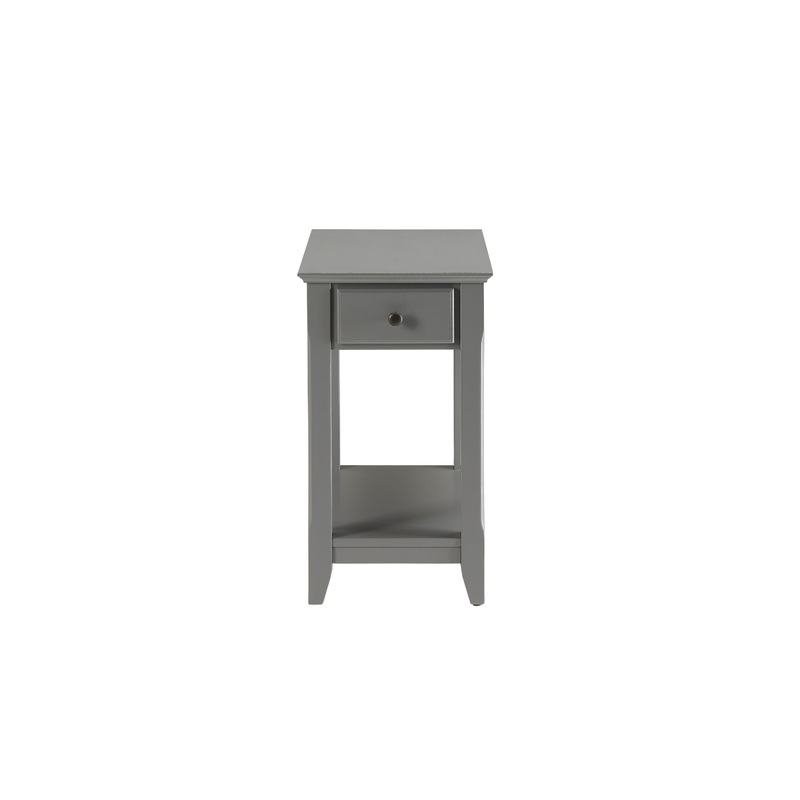 Gray Solid and Manufactured Wood End Table By Homeroots
