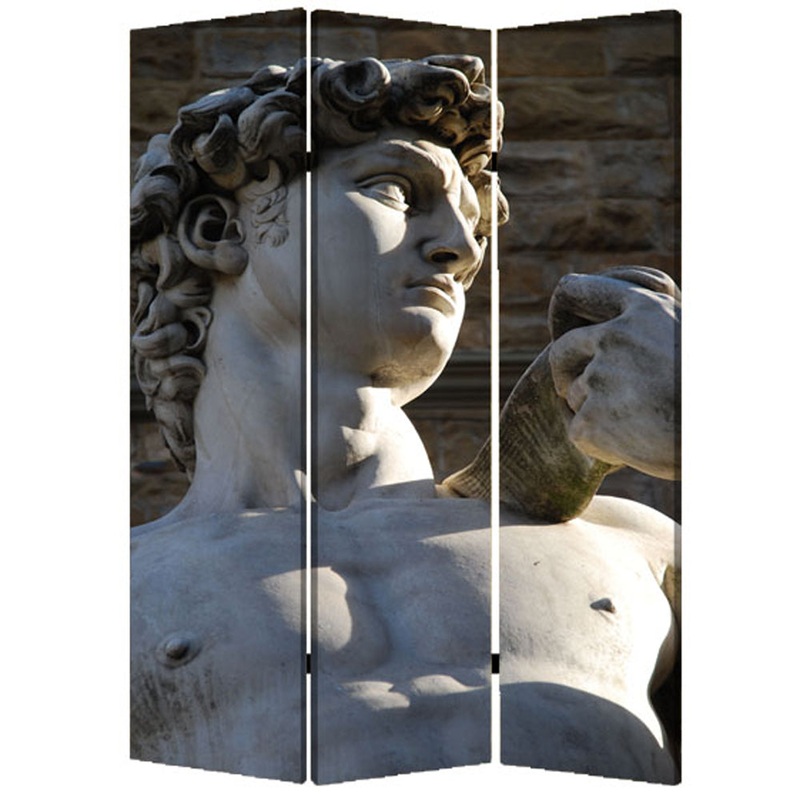 Multi Color Wood Canvas Rome Screen By Homeroots
