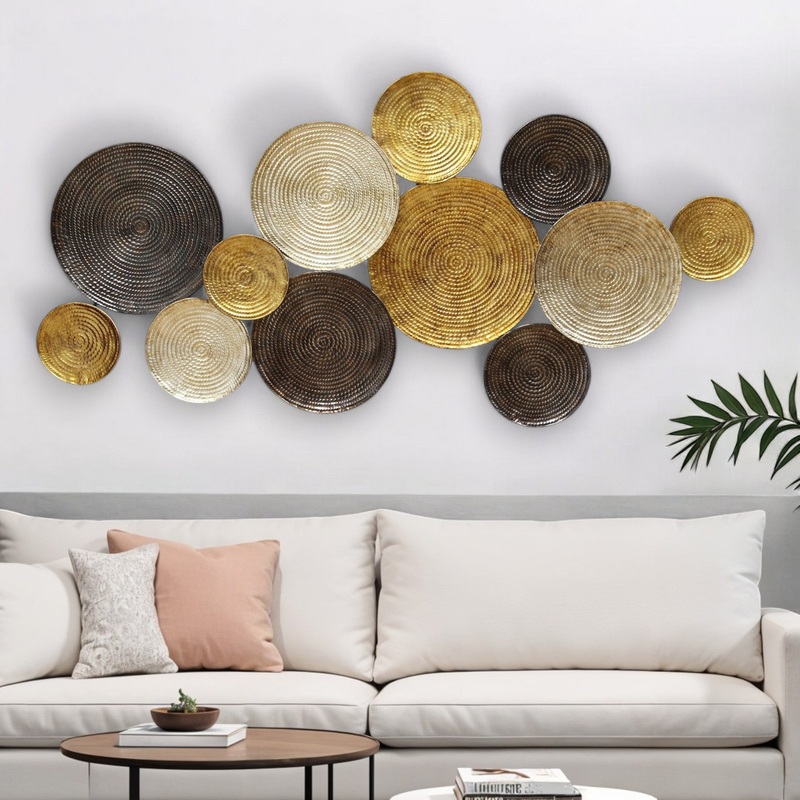 Multi-Metallic Circles Wall Decor By Homeroots