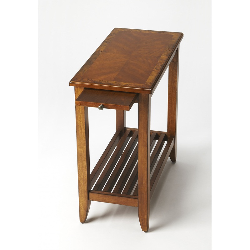 24" Olive Ash Manufactured Wood Rectangular End Table With Shelf By Homeroots
