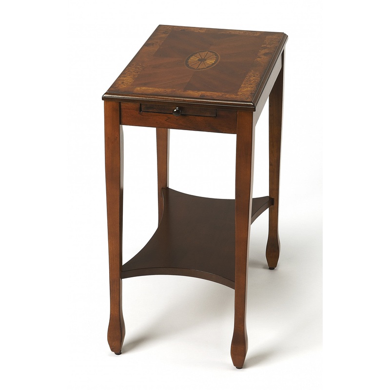 25" Medium Brown Manufactured Wood Rectangular End Table With Shelf By Homeroots